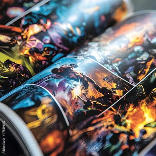 Dynamic Comic Book Illustration photo