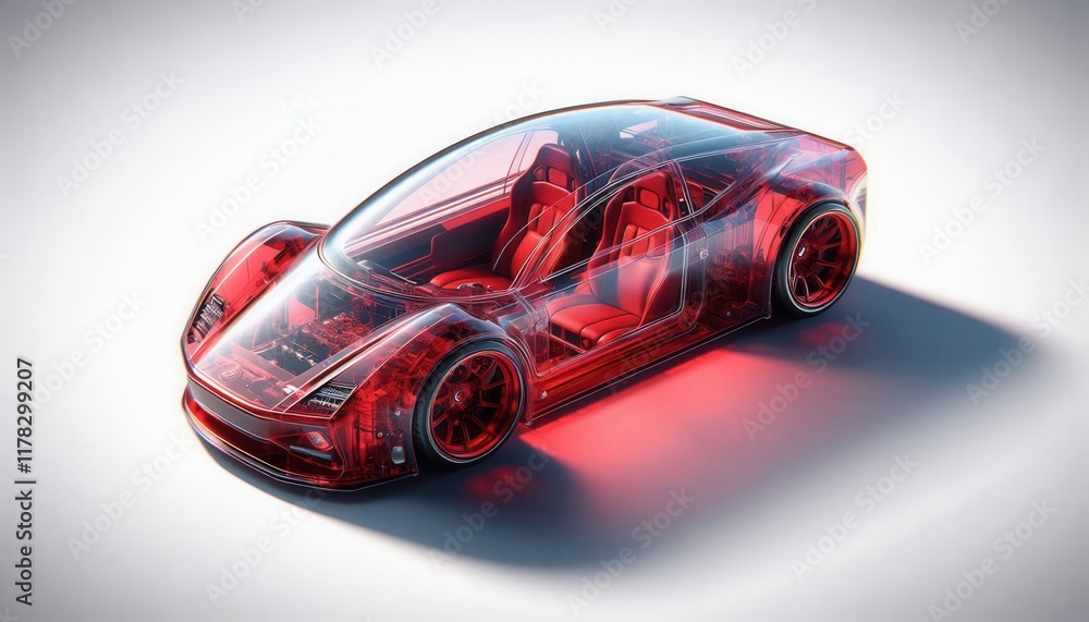 Futuristic transparent car design showcasing innovative automotive technology Futuristic transparent car design showcasing innovative automotive technology