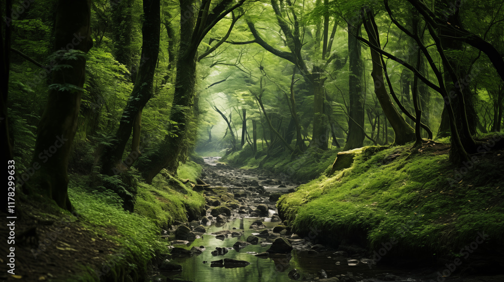 Obraz premium morning in the forest