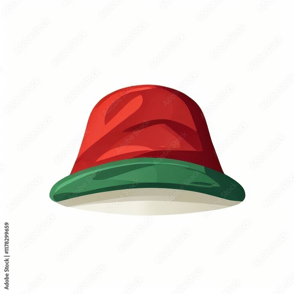 Fototapeta premium the AI Image Generator, Santa Hat and Holly with Red Baubles Decor