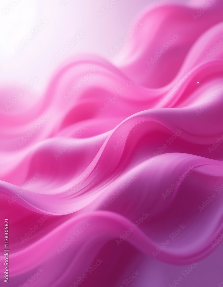 Fototapeta premium Abstract Pink Waves Flowing Softly and Gracefully