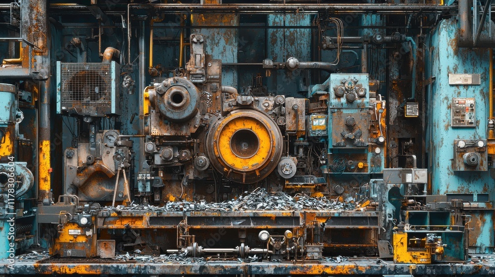 Machinery Operating in Sync to Process and Sort Various Materials in an Industrial Setting Machinery Operating in Sync to Process and Sort Various Materials in an Industrial Setting