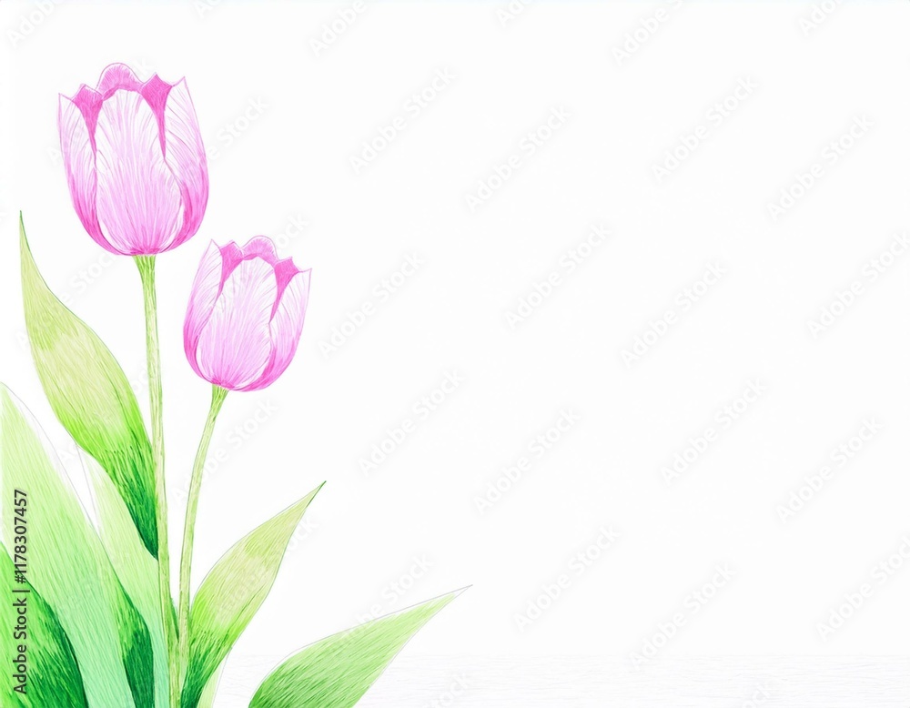 Fototapeta premium チューリップ イラスト