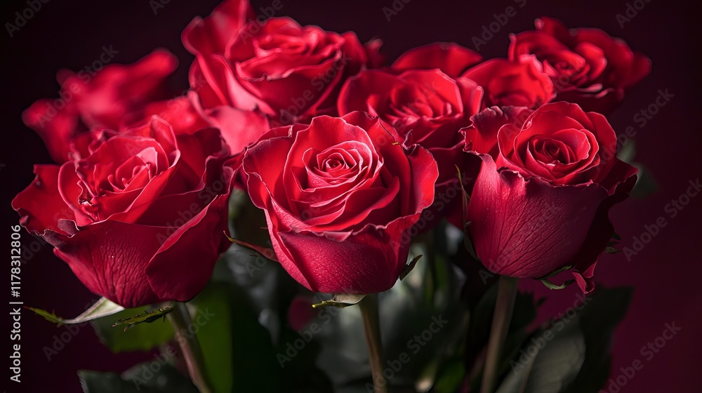 Elegant Bouquet of Red Roses in Vibrant Bloom, Symbolizing Love, Passion, and Romantic Celebrations Elegant Bouquet of Red Roses in Vibrant Bloom, Symbolizing Love, Passion, and Romantic Celebrations