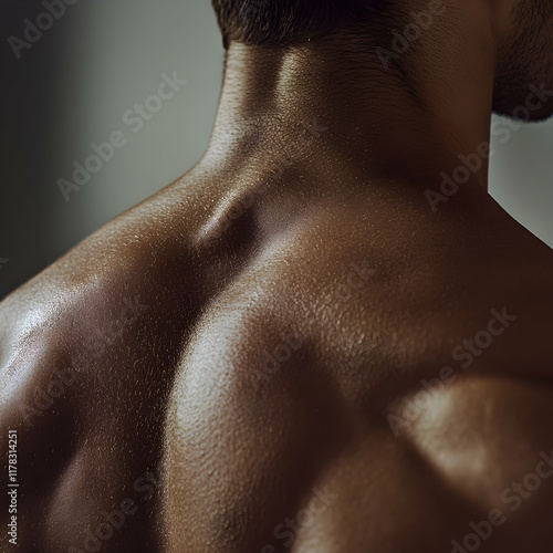 Male Back Skin Texture Photo