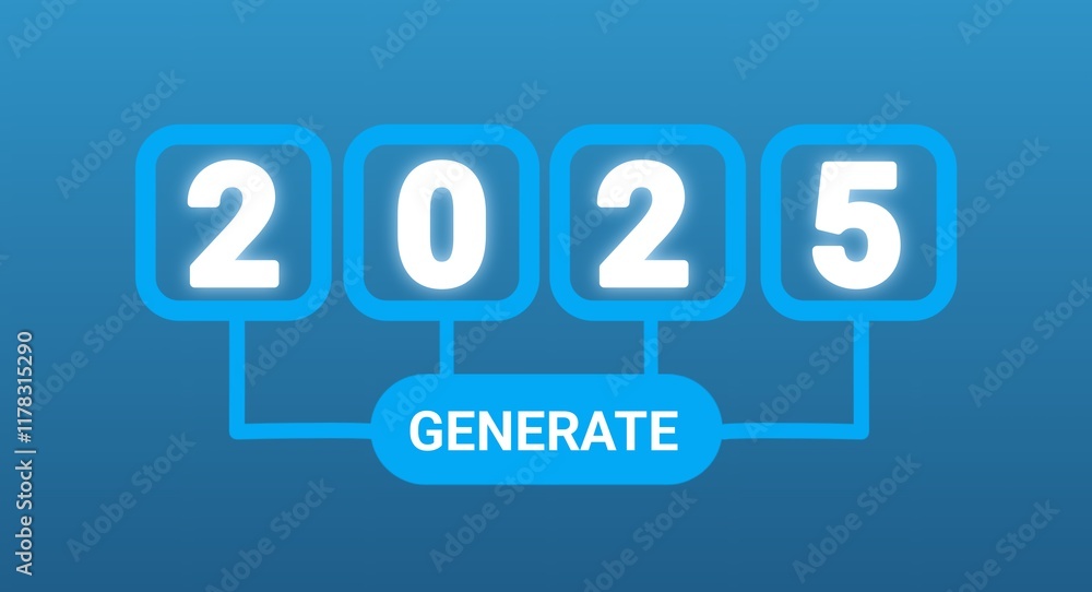 Artificial intelligence style theme new year change transition concept banner design illustration. 2024 to 2025 reveal idea background greeting card Artificial intelligence style theme new year change transition concept banner design illustration. 2024 to 2025 reveal idea background greeting card