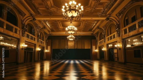 Grand Ballroom: A Luxurious Golden Interior