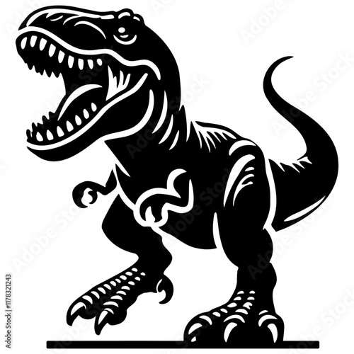 Tyrannosaurus T-Rex Dinosaur Illustration.