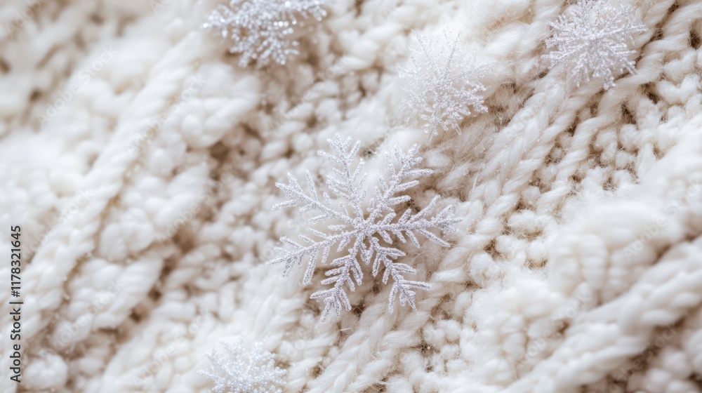 A white sweater with snowflakes on it A white sweater with snowflakes on it