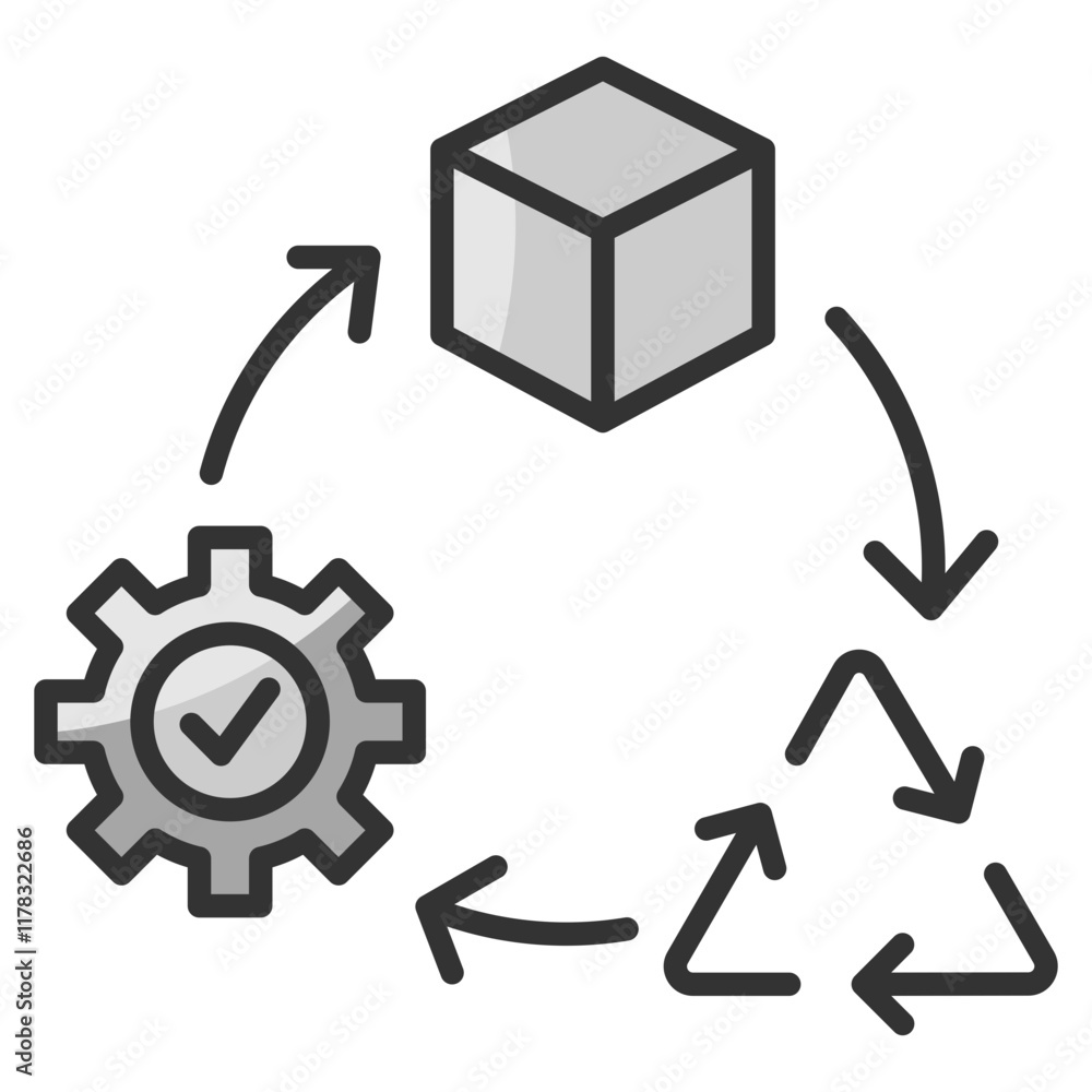 Product Lifecycle Management Icon Element For Design Product Lifecycle Management Icon Element For Design