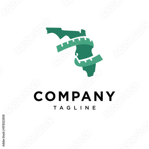Florida Weight Lost Wellnes Logo Icon Vector