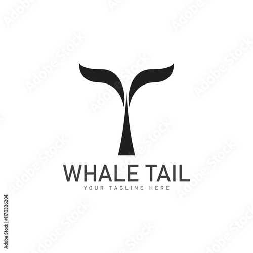 Whale tail icon vector illustration