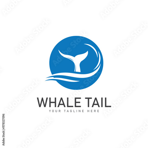 Whale tail icon vector illustration