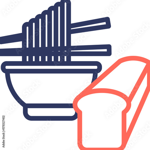 Carbohydrates line color icon