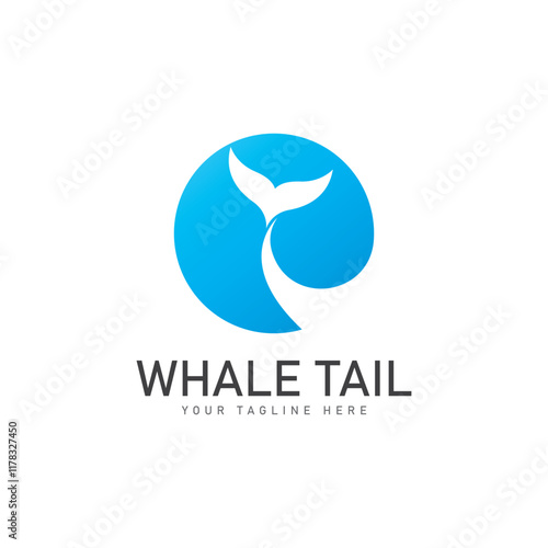 Whale tail icon vector illustration