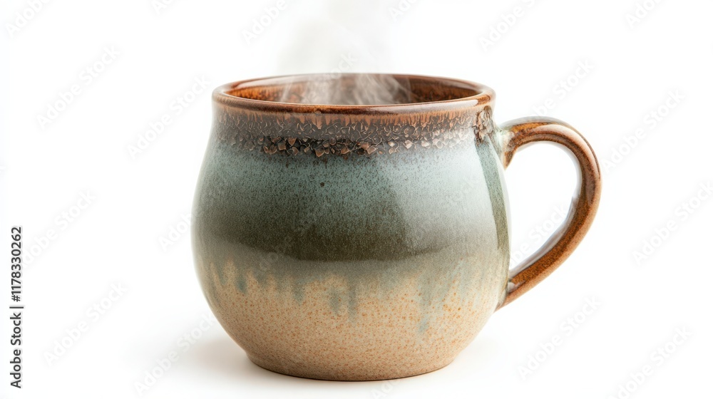 A mug with steam coming out of it A mug with steam coming out of it