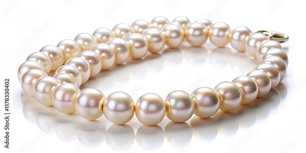 High-resolution macro pearl necklace, white background, isolated with clipping path. High-resolution macro pearl necklace, white background, isolated with clipping path.