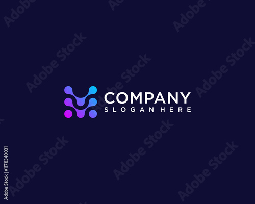 Technology letter M logo