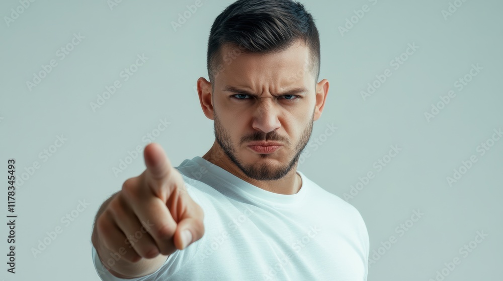 Handsome Man Showing Frustration with Angry Expression Holding Tie on White Background
Handsome Man Showing Frustration with Angry Expression Holding Tie on White Background