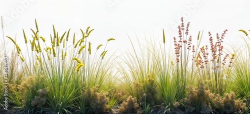 Wallpaper Mural Coastal buffer zone with sea grasses, wildflowers. Natural habitat for diverse flora. Robust eco friendly design. Provides shoreline protection, conservation. Protective landscaping. Beautiful summer Torontodigital.ca