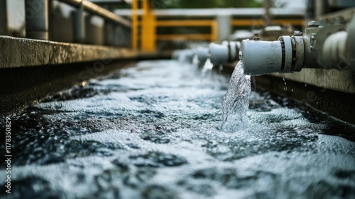 Wallpaper Mural A pipe with water flowing through it Torontodigital.ca