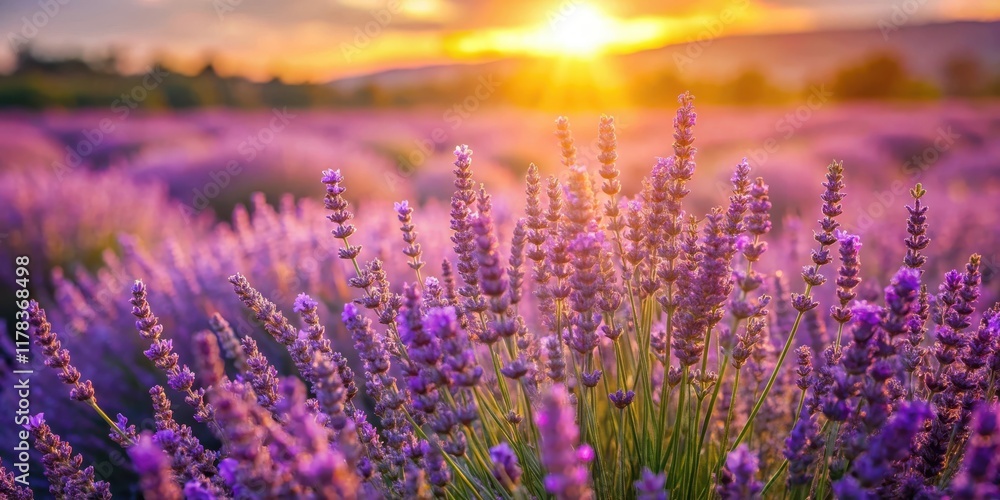 Obraz premium Lavender Field in Full Bloom