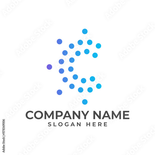 A modern and abstract logo featuring the letter "C" formed by a cluster of connected dots. It symbolizes technology, connectivity, and innovation, with a futuristic and dynamic feel