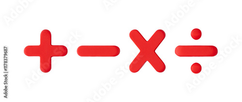 A three-dimensional four-dimensional arithmetic colored clay set.