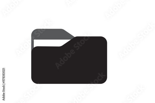 File folders icons. Documents for computer. File folders with data in flat style. Web archive and web directory. Pc graphic elements. Color symbol. Vector photo