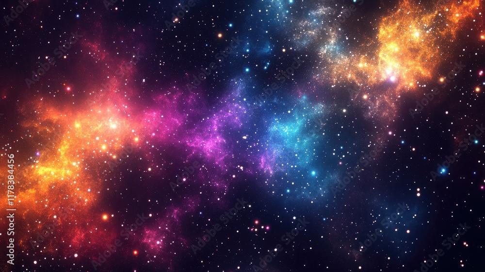 Fototapeta premium Multicolor firecracker finale filling the night sky with breathtaking light patterns and sparkles.
