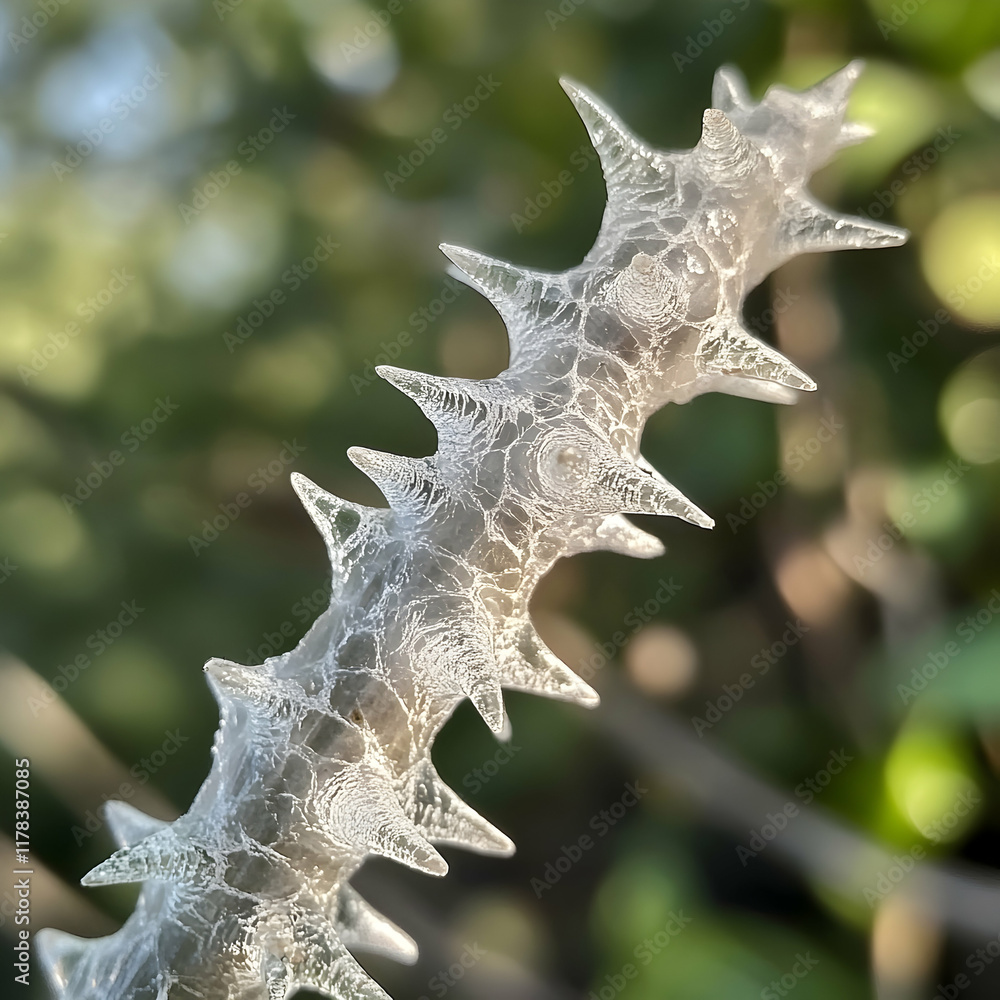 Closeup Macro Photo of Spiky Plant Stem Closeup Macro Photo of Spiky Plant Stem