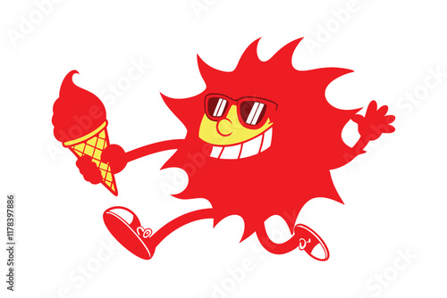 heart with fire vector