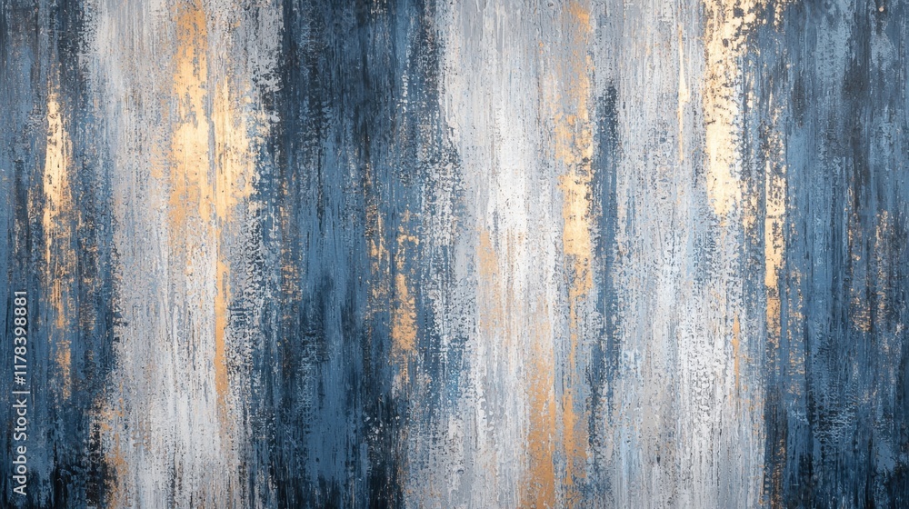 Abstract textured wall art in blue and gold tones Abstract textured wall art in blue and gold tones