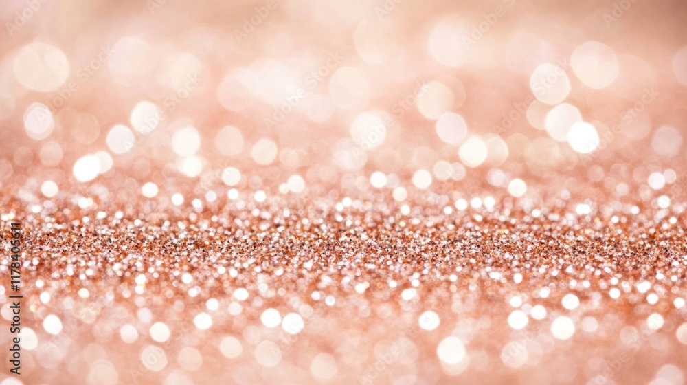 Sparkling rose gold glitter bokeh background. Sparkling rose gold glitter bokeh background.