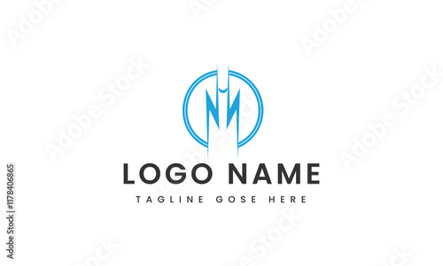 hm letter custom logo design