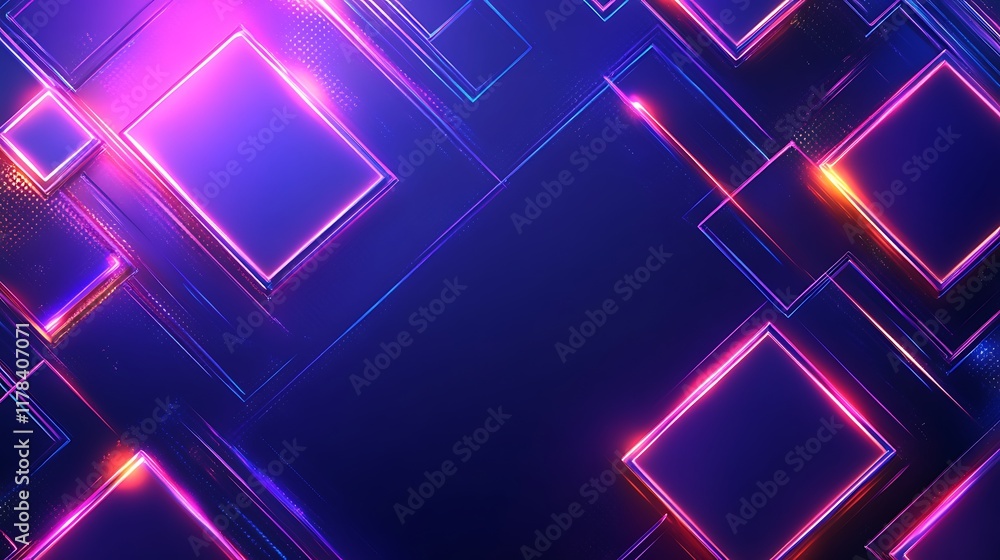 Abstract Neon Geometric Shapes Background Design Abstract Neon Geometric Shapes Background Design