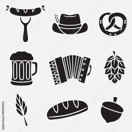 set of germany good for icons, symbol, element design, silhouette design, etc