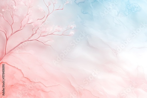 Pastel Pink & Blue Abstract Art Background - Pastel Color Palettes photo