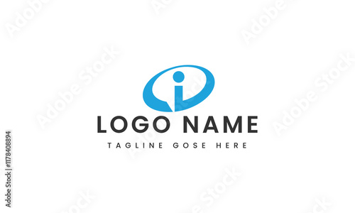 
abstract Branding letter i logo template design