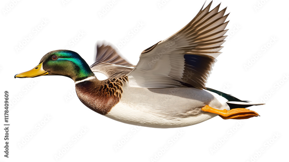 Obraz premium mallard duck isolated on white