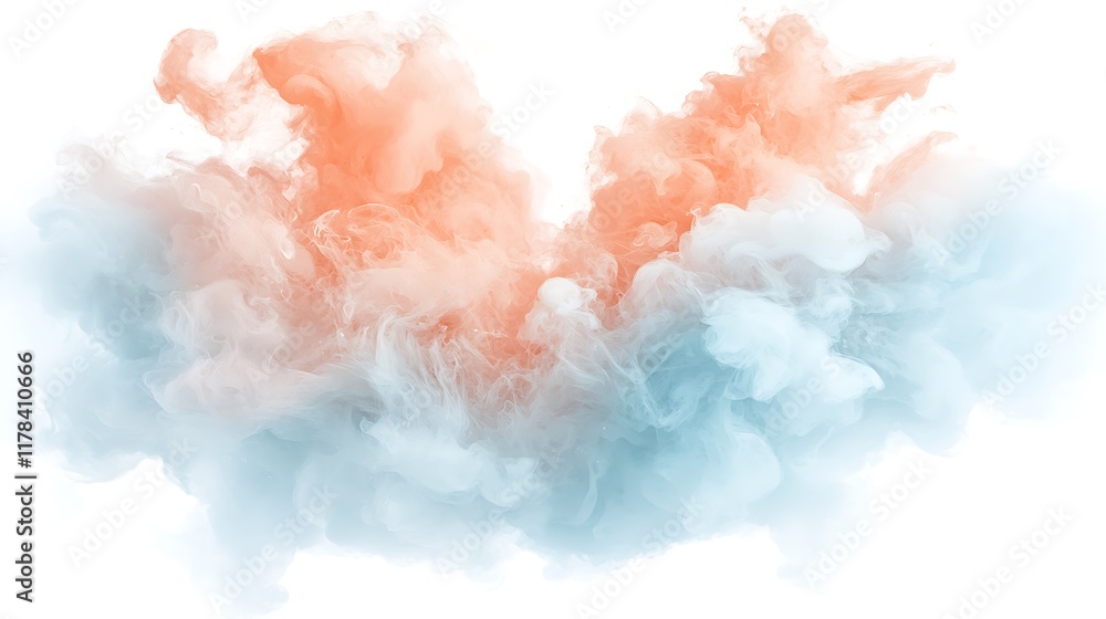 Fototapeta premium Abstract Pastel Ink Cloud Background - Pastel Colors