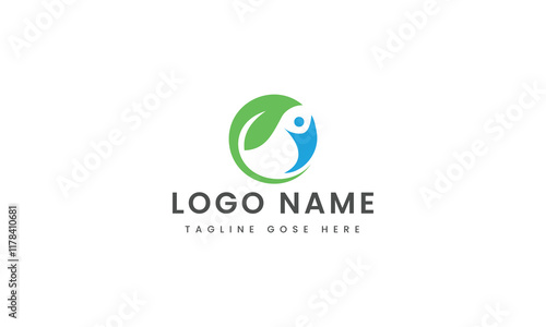 
abstract Branding human power logo template design