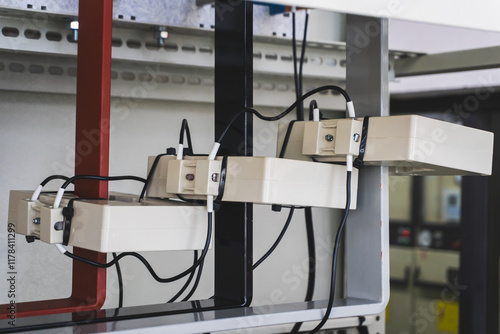 Install the current measuring transformer in the electrical system control cabinet.