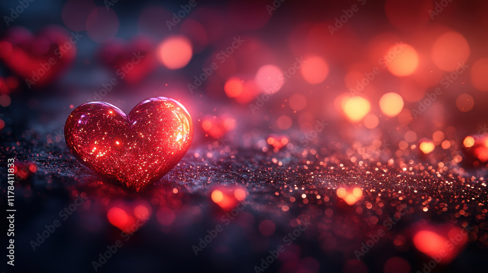 romantic Valentine Day backdrop featuring sparkling hearts and bokeh lights creates dreamy atmosphere perfect for love and celebration romantic Valentine Day backdrop featuring sparkling hearts and bokeh lights creates dreamy atmosphere perfect for love and celebration