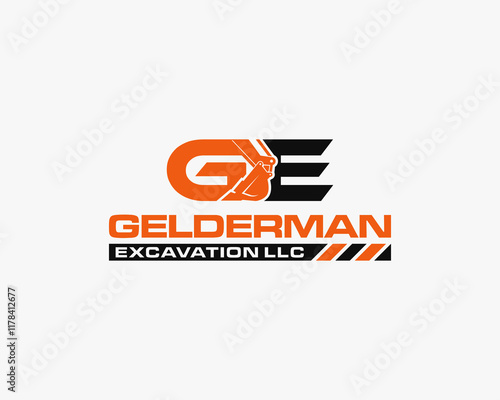 Excavator initials GE logo