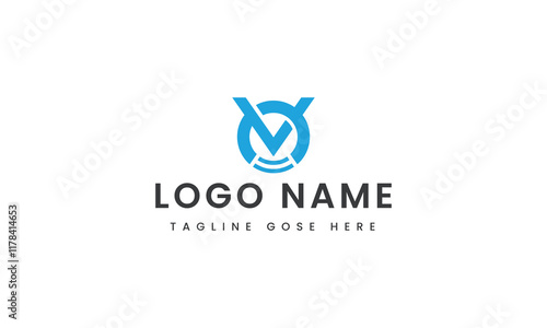 
abstract Branding letter v logo template design
