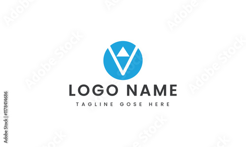 
abstract Branding letter v logo template design