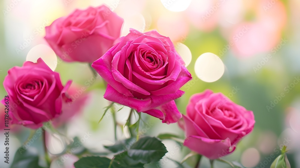 Hot pink roses on minimal bokeh background Banner HD Valentine's Day Lovers, Dating, Love, Romance, Flowers, Floral Hot pink roses on minimal bokeh background Banner HD Valentine's Day Lovers, Dating, Love, Romance, Flowers, Floral