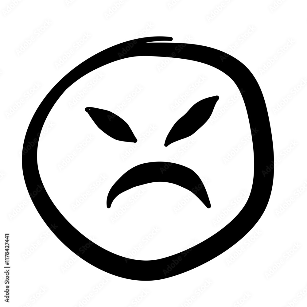 Hand Drawn Sketch Emoji with Different Emotion and Mood Hand Drawn Sketch Emoji with Different Emotion and Mood
