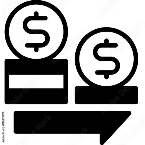 wealth solid line icon